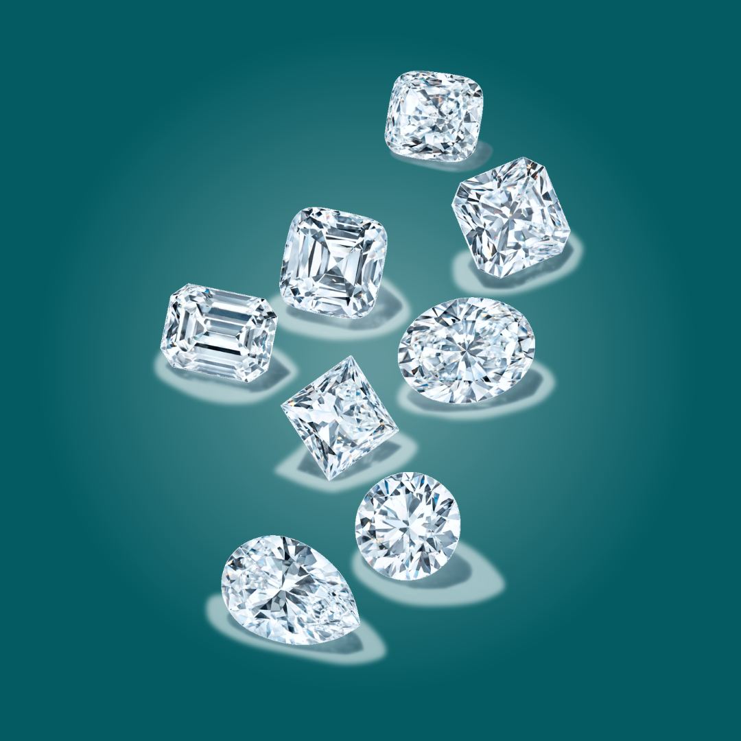 Curved, diamond women's wedding rings.